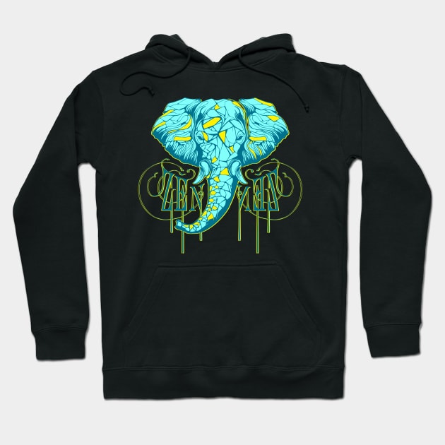 Elephant Zen Hoodie by CHAKRart